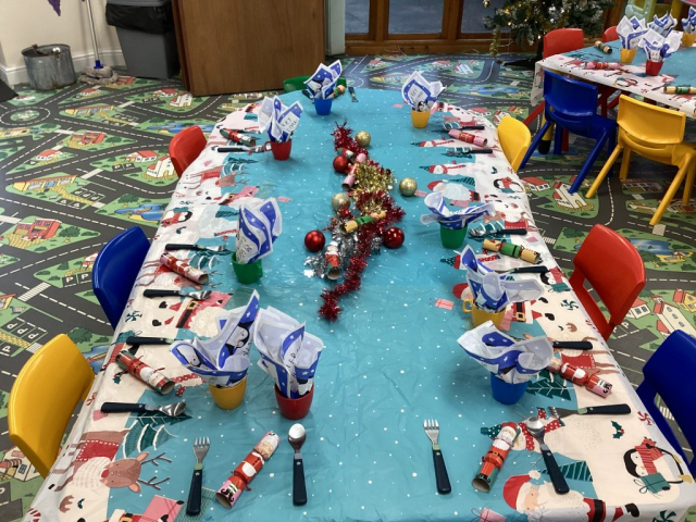 Christmas meal at Parklands Day Nursery