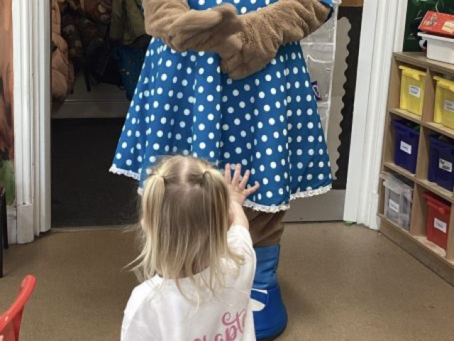 Parklands had a visit from Claire Bear