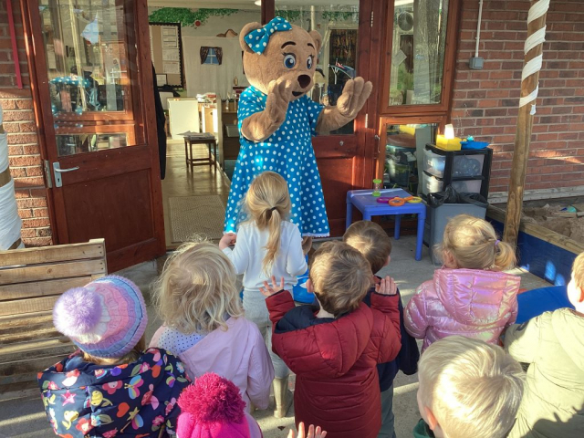 Parklands had a visit from Claire Bear