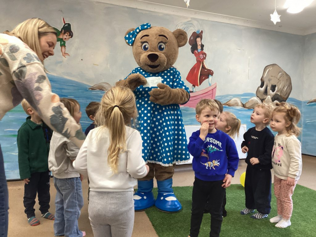 Parklands had a visit from Claire Bear