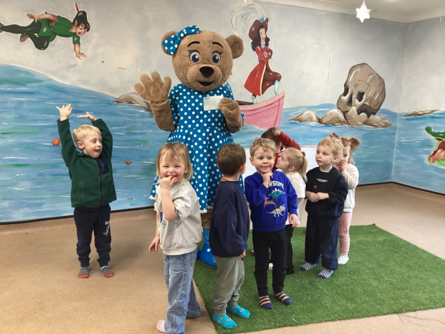 Parklands had a visit from Claire Bear