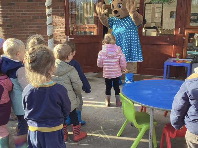 Parklands had a visit from Claire Bear