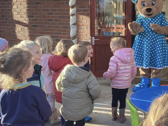 Parklands had a visit from Claire Bear
