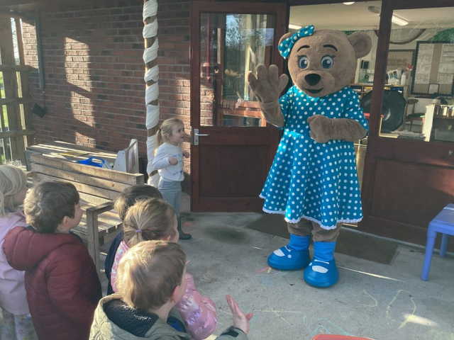 Parklands had a visit from Claire Bear